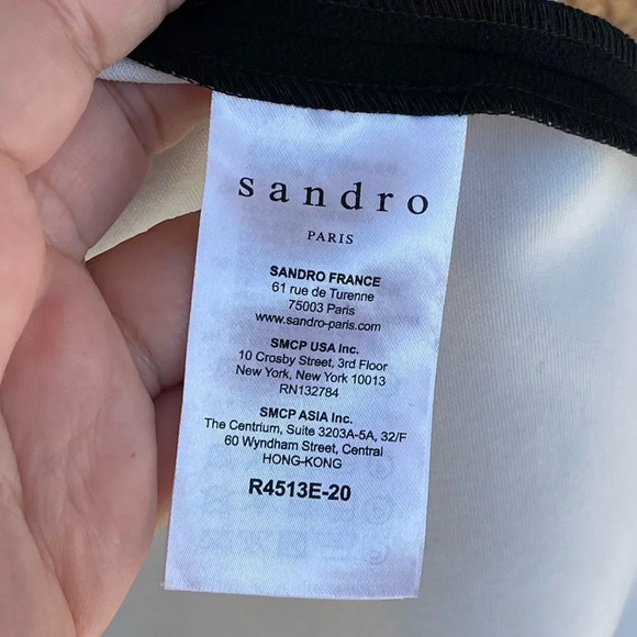 Sandro paris black mesh dress size 3 - Picture 9 of 14